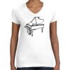 Women's Fine Jersey V-Neck Tee Thumbnail