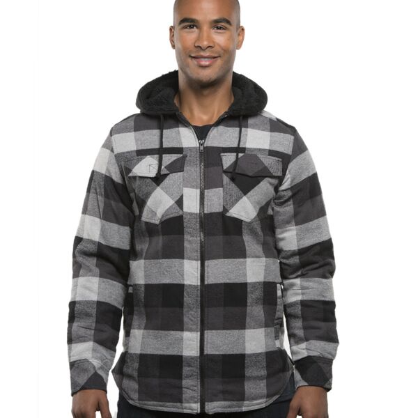 Men's Hooded Flannel Jacket Thumbnail