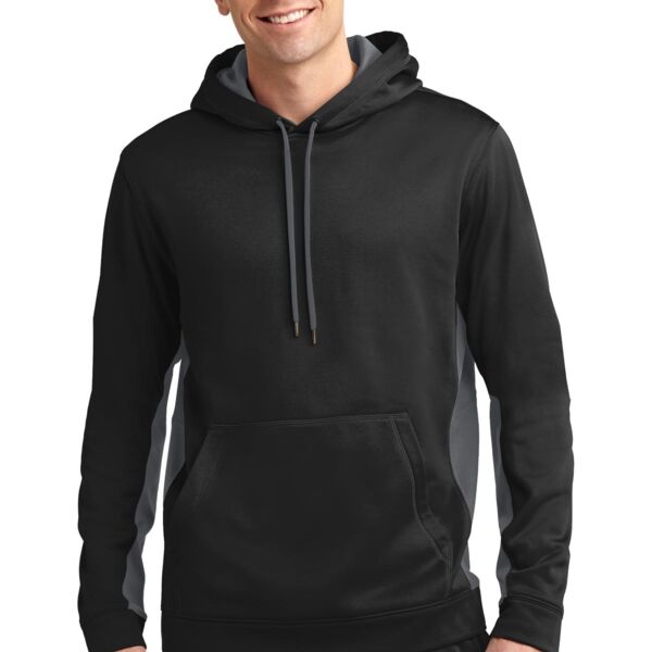 Sport Wick ® Fleece Colorblock Hooded Pullover Thumbnail