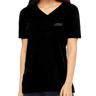 Family Forward - Ladies' Relaxed Jersey V-Neck T-Shirt Thumbnail