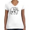 Women's Fine Jersey V-Neck Tee Thumbnail
