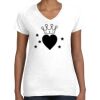 Women's Fine Jersey V-Neck Tee Thumbnail