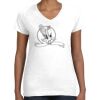 Women's Fine Jersey V-Neck Tee Thumbnail