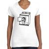 Women's Fine Jersey V-Neck Tee Thumbnail