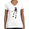 Women's Fine Jersey V-Neck Tee Thumbnail
