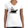 Women's Fine Jersey V-Neck Tee Thumbnail