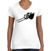 Women's Fine Jersey V-Neck Tee Thumbnail